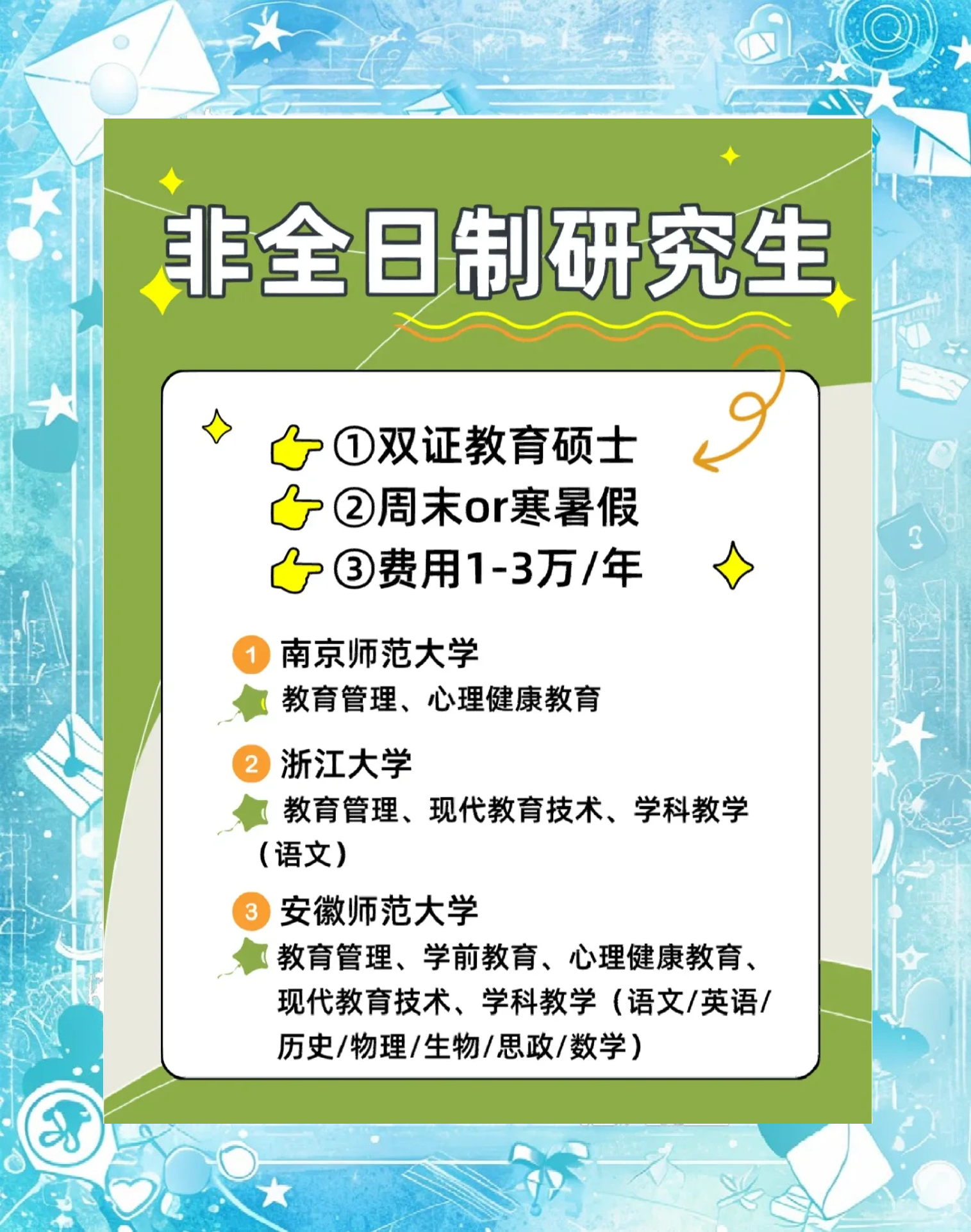 教育硕士报考指南非全日制研究生选择建议